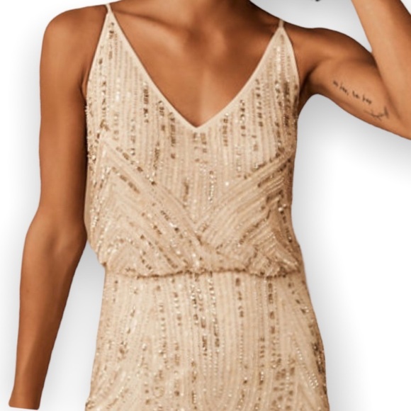 New BHLDN Fidelia 2 | XS Blue Gray Allover Sequins Embellished Maxi Gown - Picture 11 of 13